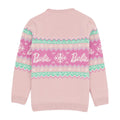 Pastel Pink - Back - Barbie Girls Fair Isle Jumper