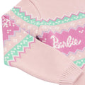 Pastel Pink - Close up - Barbie Girls Fair Isle Jumper