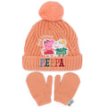 Peach - Front - Peppa Pig Childrens-Kids Hat And Gloves Set