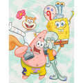 White-Blue - Side - SpongeBob SquarePants Girls Front Tie Top