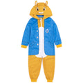 Blue-White-Yellow - Front - Peter Rabbit Childrens-Kids 3D Ears Sleepsuit