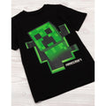 Black - Close up - Minecraft Childrens-Kids Creeper Inside T-Shirt