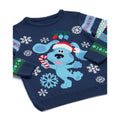 Navy Blue - Close up - Blue´s Clues & You! Childrens-Kids Knitted Christmas Jumper