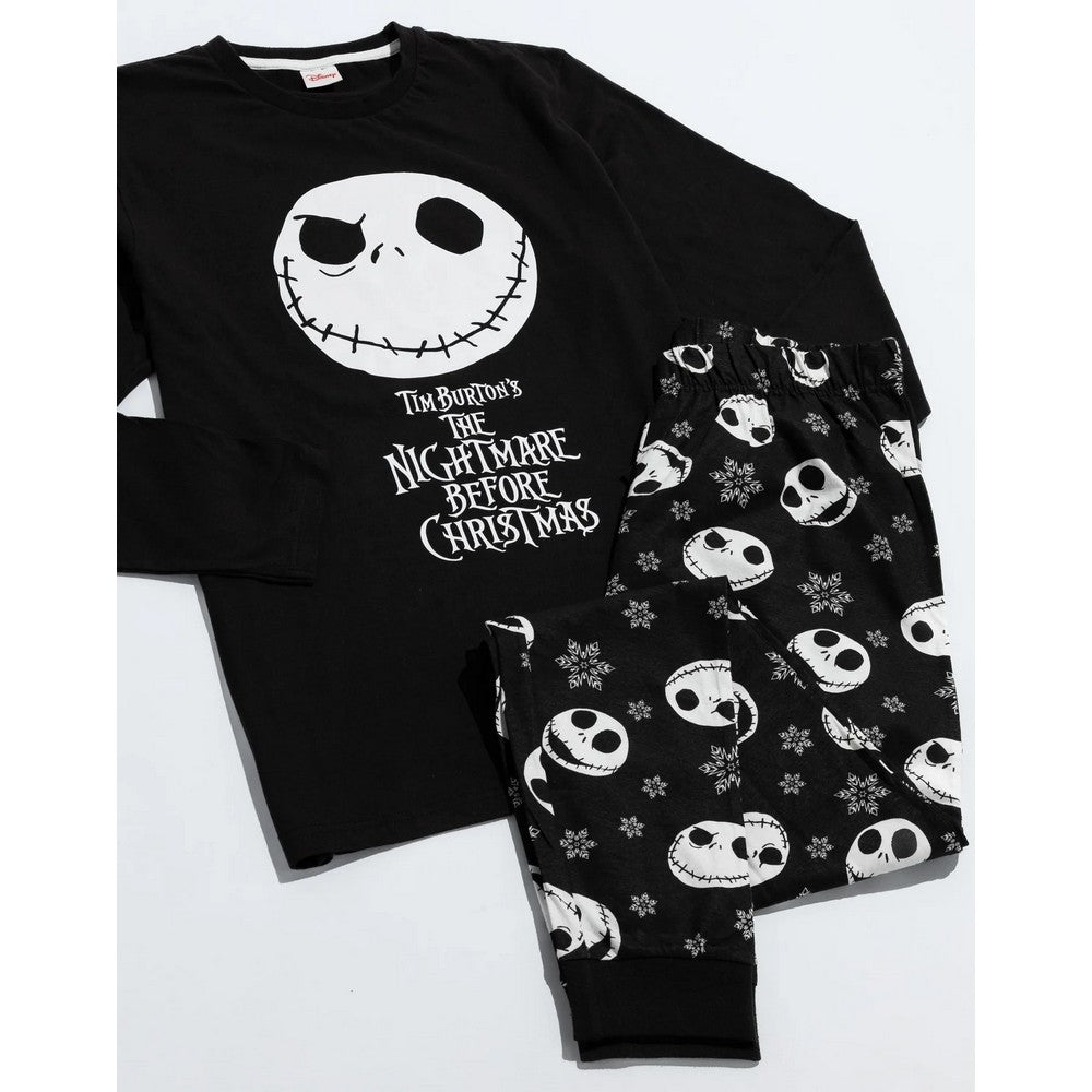 Black-White - Back - Nightmare Before Christmas Girls Long Pyjama Set