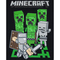 Black-Green-Grey - Side - Minecraft Childrens-Kids Adventure Logo T-Shirt