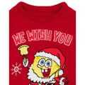 Red - Back - SpongeBob SquarePants Childrens-Kids Knitted Christmas Jumper