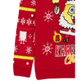 Red - Side - SpongeBob SquarePants Childrens-Kids Knitted Christmas Jumper