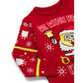 Red - Pack Shot - SpongeBob SquarePants Childrens-Kids Knitted Christmas Jumper
