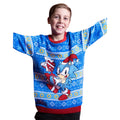 Sky Blue - Pack Shot - Sonic The Hedgehog Childrens-Kids Knitted Christmas Jumper