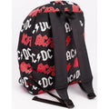 Black-Red-White - Back - AC-DC Lightning Logo Backpack