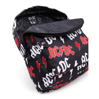 Black-Red-White - Pack Shot - AC-DC Lightning Logo Backpack