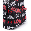 Black-Red-White - Close up - AC-DC Lightning Logo Backpack