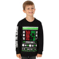 Black-Green-White - Front - Minecraft Childrens-Kids Creeper Sequins Christmas Jumper