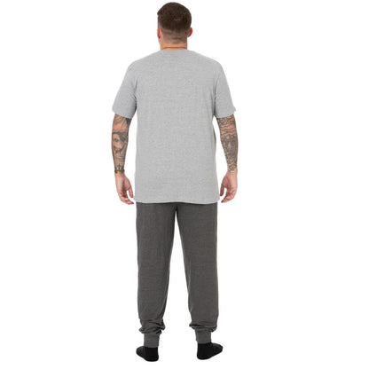Light Grey-Dark Grey - Back - Minions Mens Pyjama Set