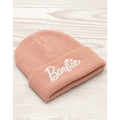 Peach Pink - Side - Barbie Womens-Ladies Embroidered Logo Beanie