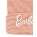 Peach Pink - Close up - Barbie Womens-Ladies Embroidered Logo Beanie