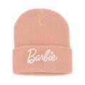 Peach Pink - Front - Barbie Womens-Ladies Embroidered Logo Beanie