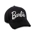 Black-White - Side - Barbie Womens-Ladies Embroidered Logo Cap