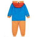 Blue-Brown-Red - Back - Paddington Bear Childrens-Kids 3D Hooded Jumpsuit
