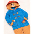 Blue-Brown-Red - Side - Paddington Bear Childrens-Kids 3D Hooded Jumpsuit