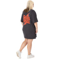 Black-Orange - Back - David Bowie Womens-Ladies Oversized T-Shirt Dress