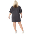 Charcoal Grey-Pink - Back - Pusheen Womens-Ladies Oversized T-Shirt Dress