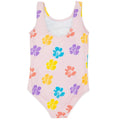 Pink-White-Yellow - Back - Snoopy Childrens-Kids One Piece Swimsuit