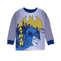 Grey-Blue-Yellow - Back - Batman Boys Long-Sleeved Pyjama Set