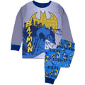 Grey-Blue-Yellow - Front - Batman Boys Long-Sleeved Pyjama Set