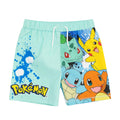 Light Blue-Vibrant Blue - Side - Pokemon Boys Swim Shorts (Pack of 2)