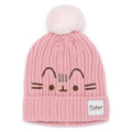 Pink - Back - Pusheen Womens-Ladies The Cat Knitted Beanie & Gloves Set