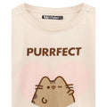 Cream - Pack Shot - Pusheen Womens-Ladies Purfect Cat Crop Top
