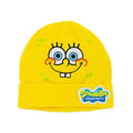 Yellow - Back - SpongeBob SquarePants Childrens-Kids Knitted Hat And Gloves Set