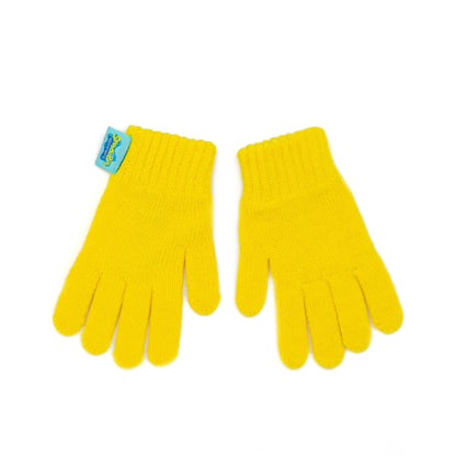 Yellow - Side - SpongeBob SquarePants Childrens-Kids Knitted Hat And Gloves Set
