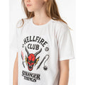 White-Black - Close up - Stranger Things Childrens-Kids Hellfire Club T-Shirt