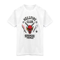 White-Black - Front - Stranger Things Childrens-Kids Hellfire Club T-Shirt