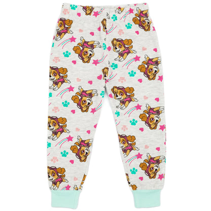 Teal-Grey - Lifestyle - Paw Patrol Childrens-Kids Skye & Everest Long-Sleeved Pyjama Set