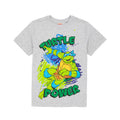 Black-Grey Marl - Side - Teenage Mutant Ninja Turtles Childrens-Kids T-Shirt (Pack of 2)