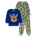 Blue-Sea Green - Front - Paw Patrol Childrens-Kids Chase Long Pyjama Set