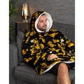 Black-Orange - Lifestyle - Garfield Unisex Adult Oversized Hoodie Blanket