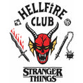 White-Black - Lifestyle - Stranger Things Unisex Adult Hellfire Club T-Shirt