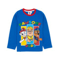 Blue-Grey - Side - Paw Patrol Childrens-Kids Long-Sleeved Pyjama Set