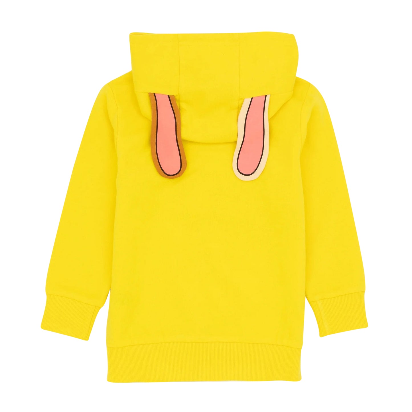 Yellow-Brown - Back - Paw Patrol Childrens-Kids Rubble 3D Ears 3D Ears Hoodie