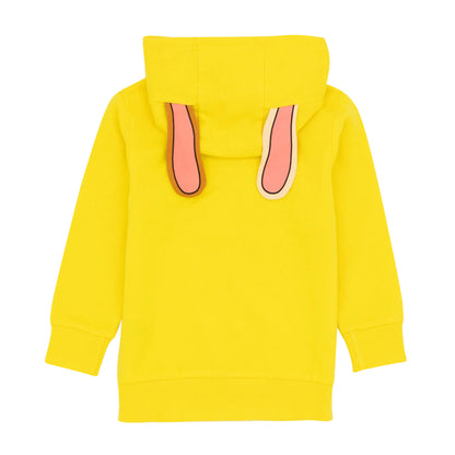 Yellow-Brown - Back - Paw Patrol Childrens-Kids Rubble 3D Ears 3D Ears Hoodie