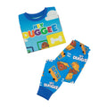 Blue-Green-Grey - Close up - Hey Duggee Boys Long-Sleeved Pyjama Set