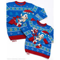 Blue-Red - Side - Sonic The Hedgehog Unisex Adult Knitted Christmas Jumper