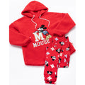Red - Close up - Mickey Mouse Womens-Ladies Borg Pyjama Set