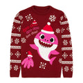 Red - Front - Baby Shark Womens-Ladies Mummy Shark Christmas Jumper