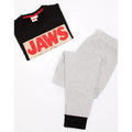 Black-Grey - Close up - Jaws Mens Movie Poster Long Pyjama Set