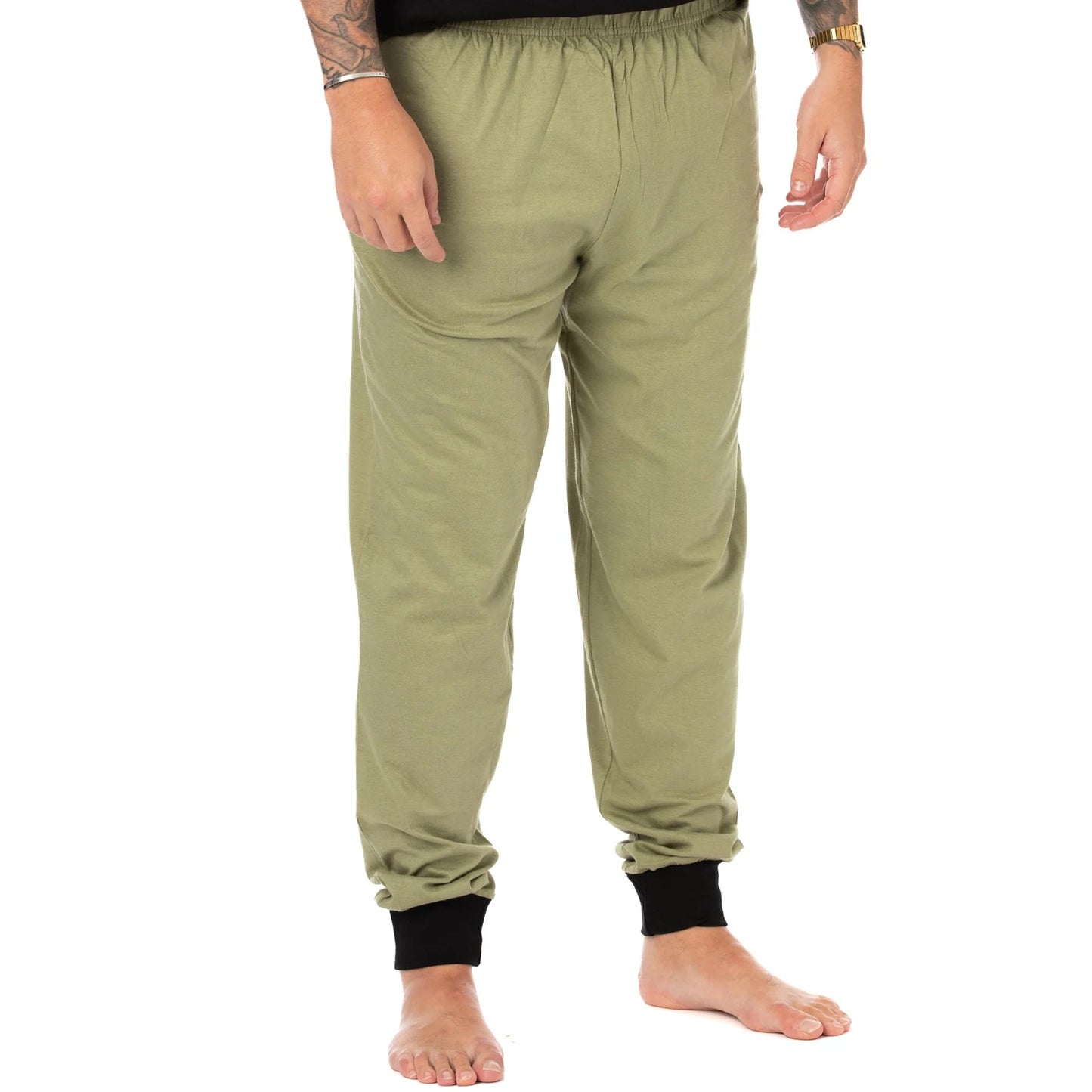 Black-Green - Side - Star Wars: The Mandalorian Mens Snack Time Long Pyjama Set